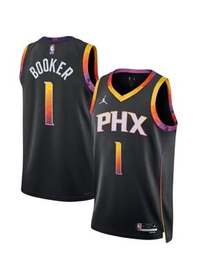 Jordan Phoenix Suns Devin Booker Statement Edition Jersey Black
